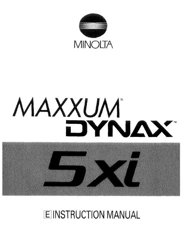 Mode d'emploi KONICA MINOLTA MAXXUM 5XI (ALPHA 5XI)