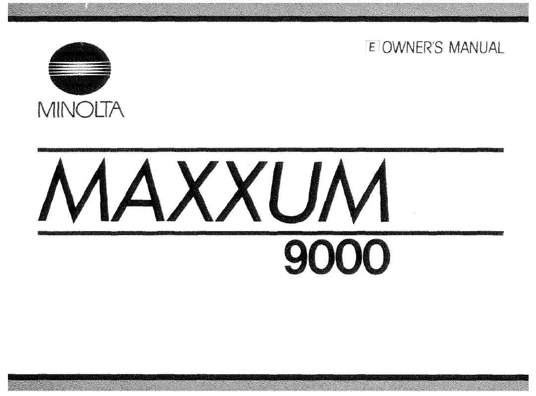 Mode d'emploi KONICA MINOLTA MAXXUM 9000 (ALPHA 9000)