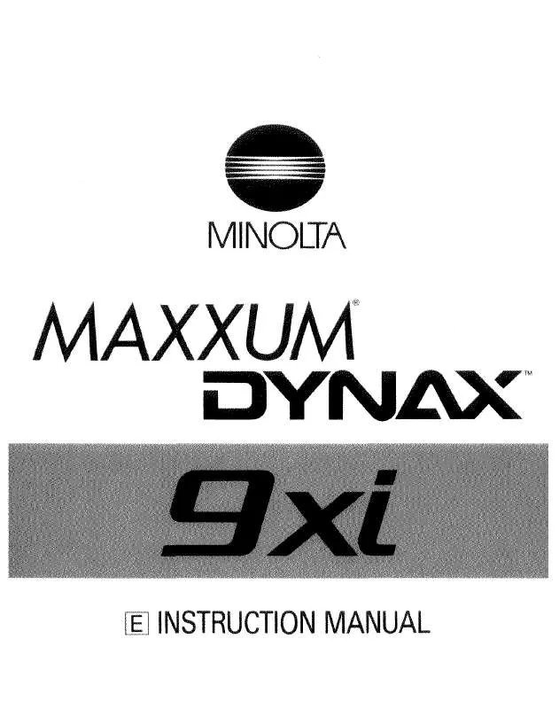 Mode d'emploi KONICA MINOLTA MAXXUM 9XI (ALPHA 9XI)