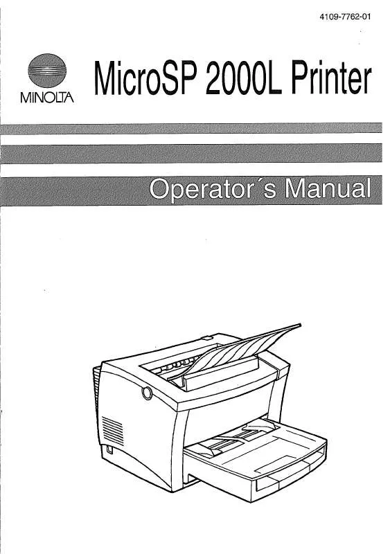 Mode d'emploi KONICA MINOLTA MICROSP 2000L