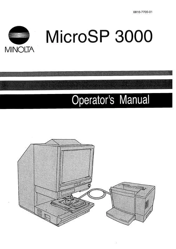 Mode d'emploi KONICA MINOLTA MICROSP 3000