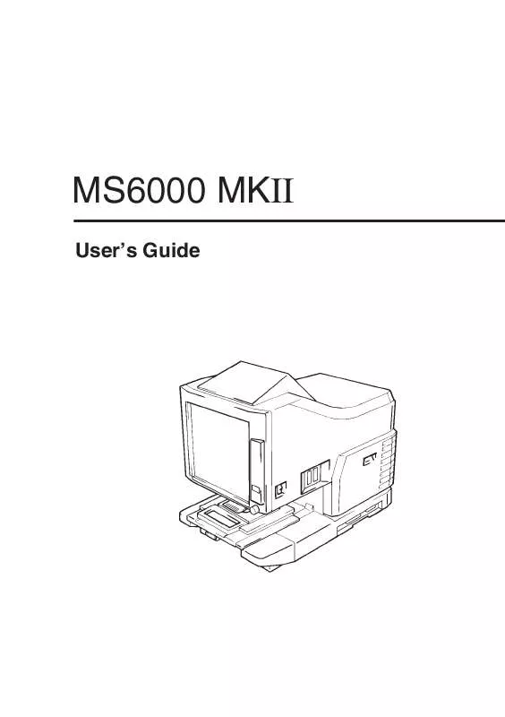 Mode d'emploi KONICA MINOLTA MSP3500