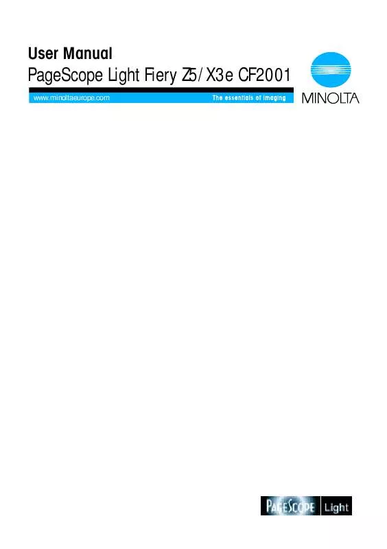 Mode d'emploi KONICA MINOLTA PSL Z5 X3E CF1501 2001