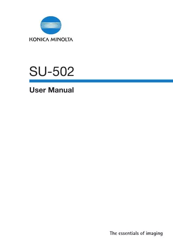 Mode d'emploi KONICA MINOLTA SU-502 UM SCANNER 1.1.0