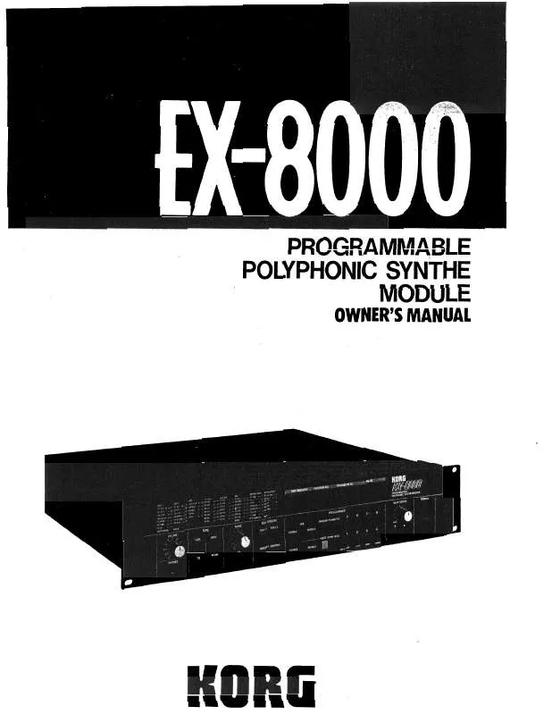 Mode d'emploi KORG EX-8000