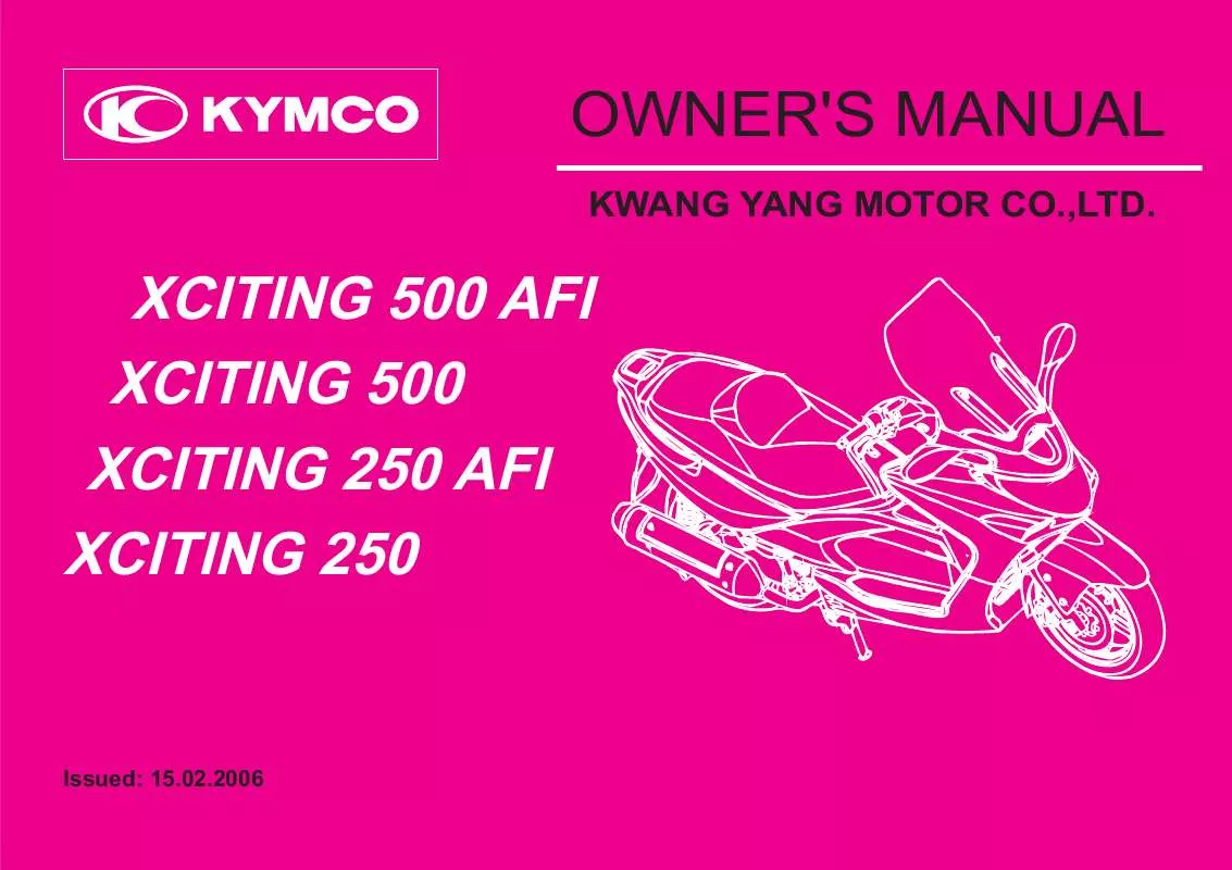 Mode d'emploi KYMCO XCITING 250