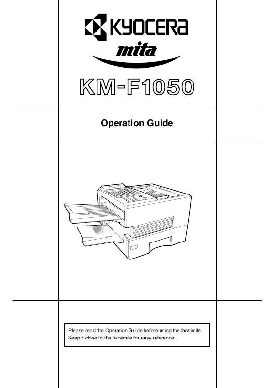 Mode d'emploi KYOCERA KM-F1050