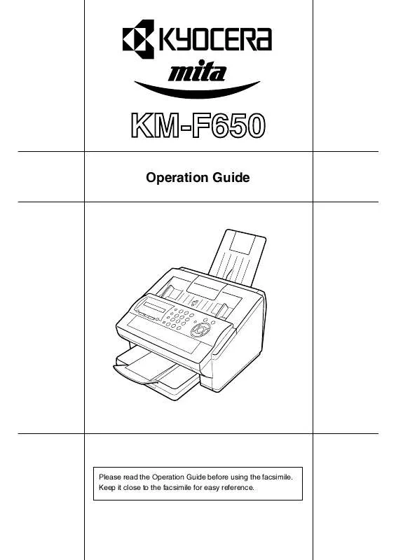 Mode d'emploi KYOCERA KM-F650