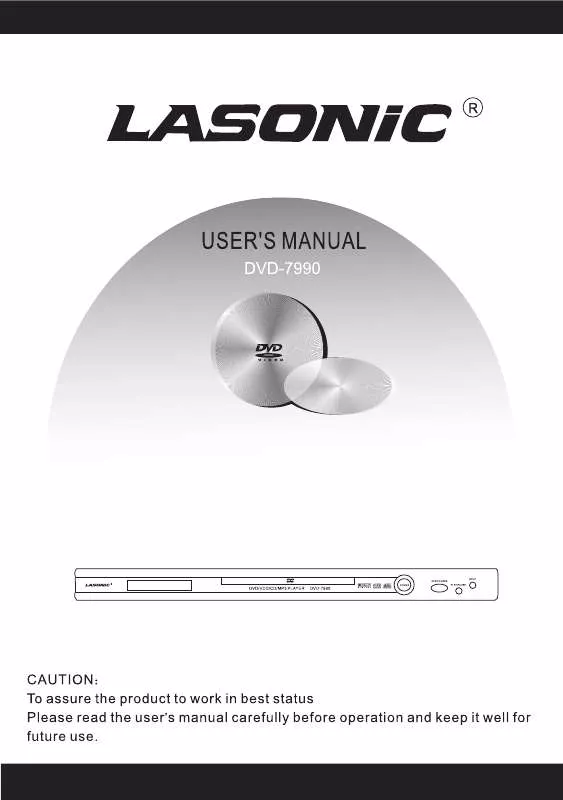 Mode d'emploi LASONIC DVD-7990