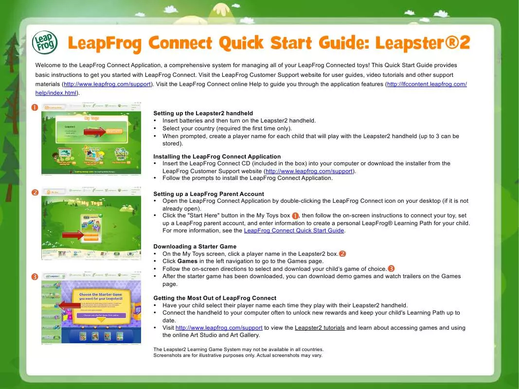 Mode d'emploi LEAP FROG LEAPSTER 2