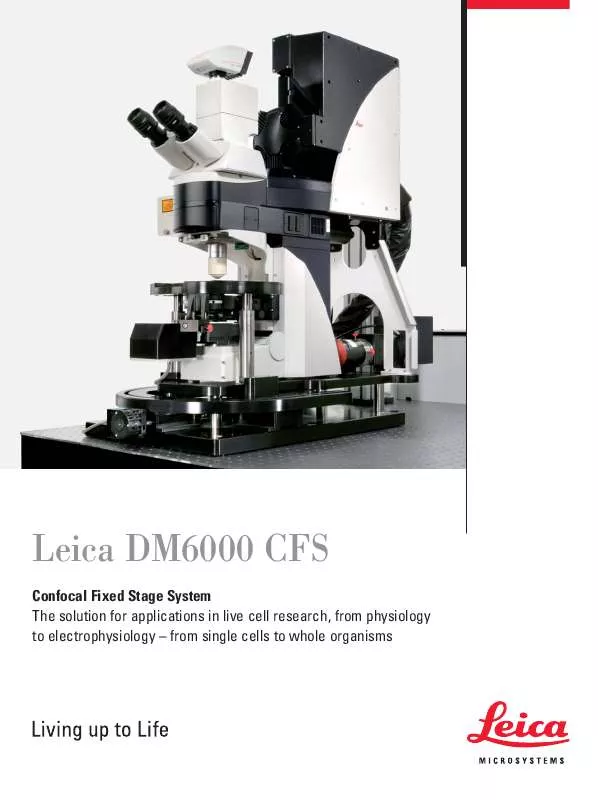 Mode d'emploi LEICA DM6000 CFS