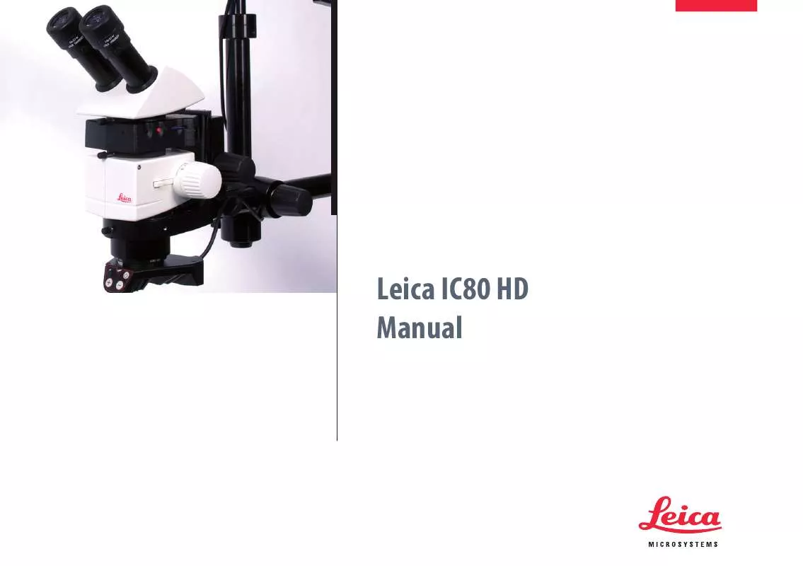Mode d'emploi LEICA IC80HD