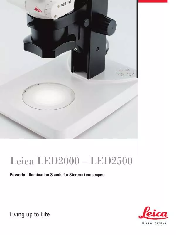 Mode d'emploi LEICA LED2000