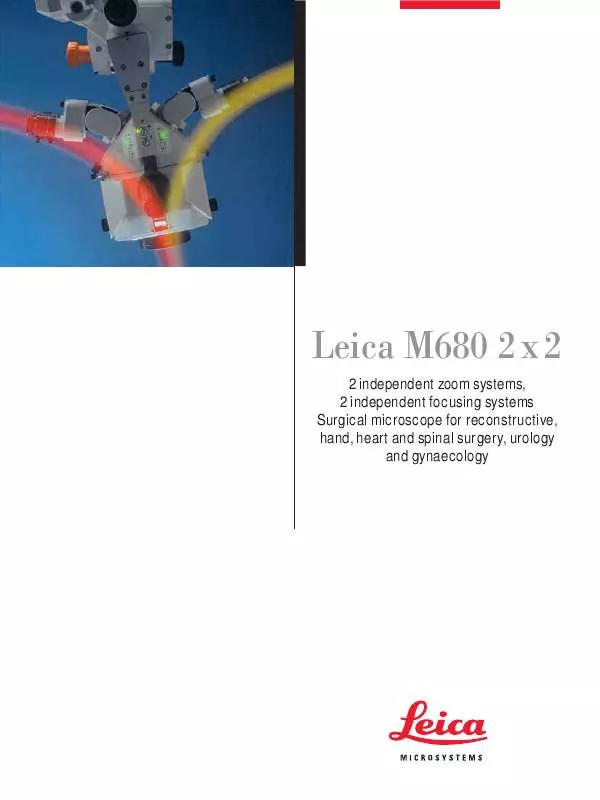 Mode d'emploi LEICA M680 2 X 2