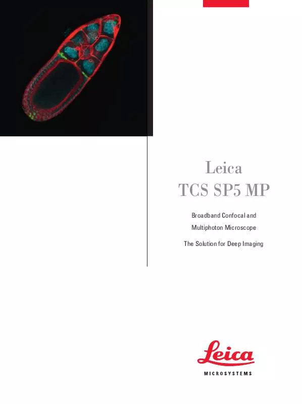 Mode d'emploi LEICA TCS SP5 MP