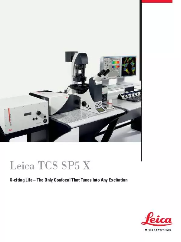 Mode d'emploi LEICA TCS SP5 X