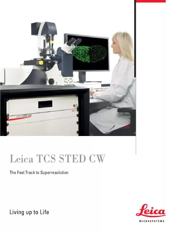 Mode d'emploi LEICA TCS STED CW