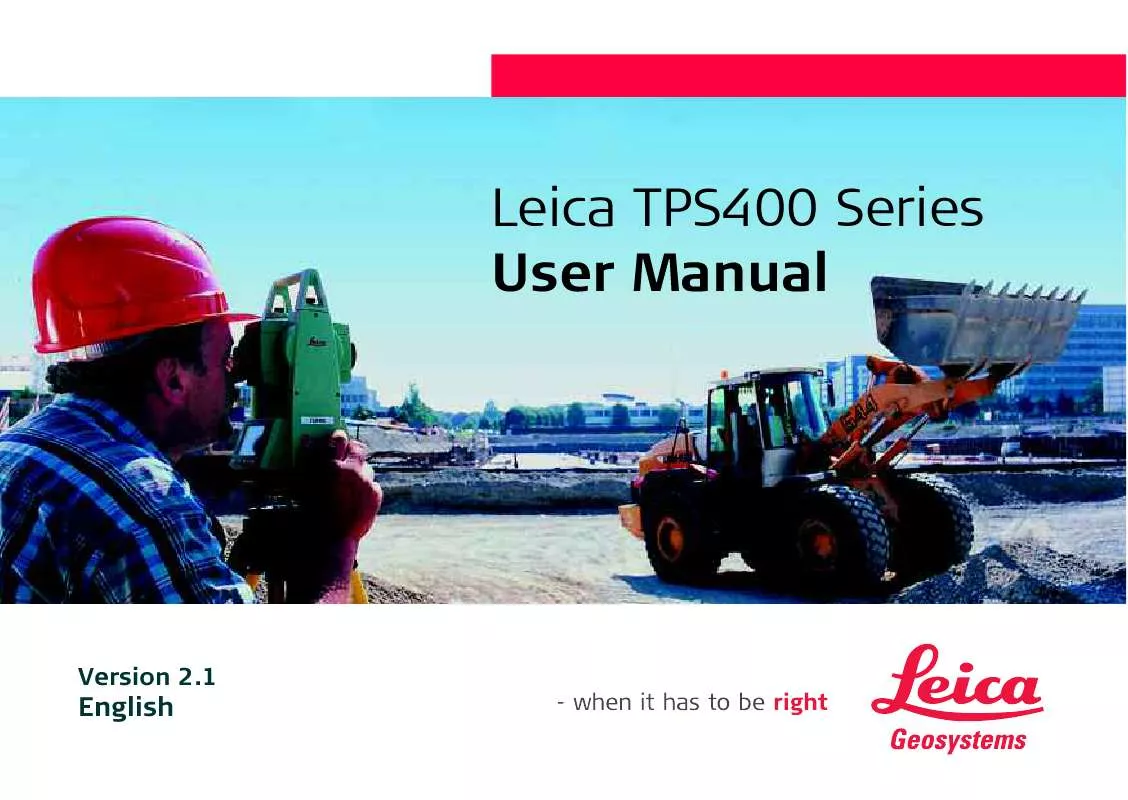Mode d'emploi LEICA TPS400