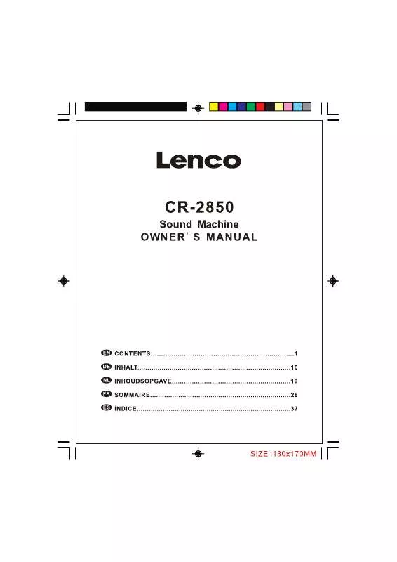 Mode d'emploi LENCO CR-2850
