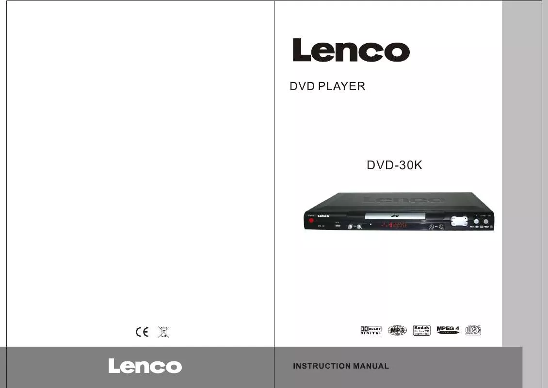 Mode d'emploi LENCO DVD-30K