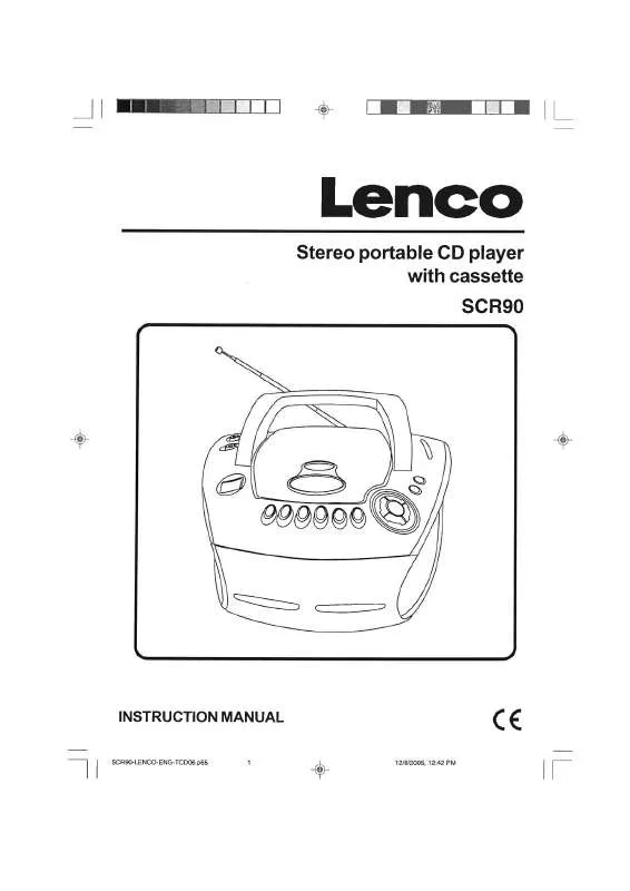 Mode d'emploi LENCO SCR-90