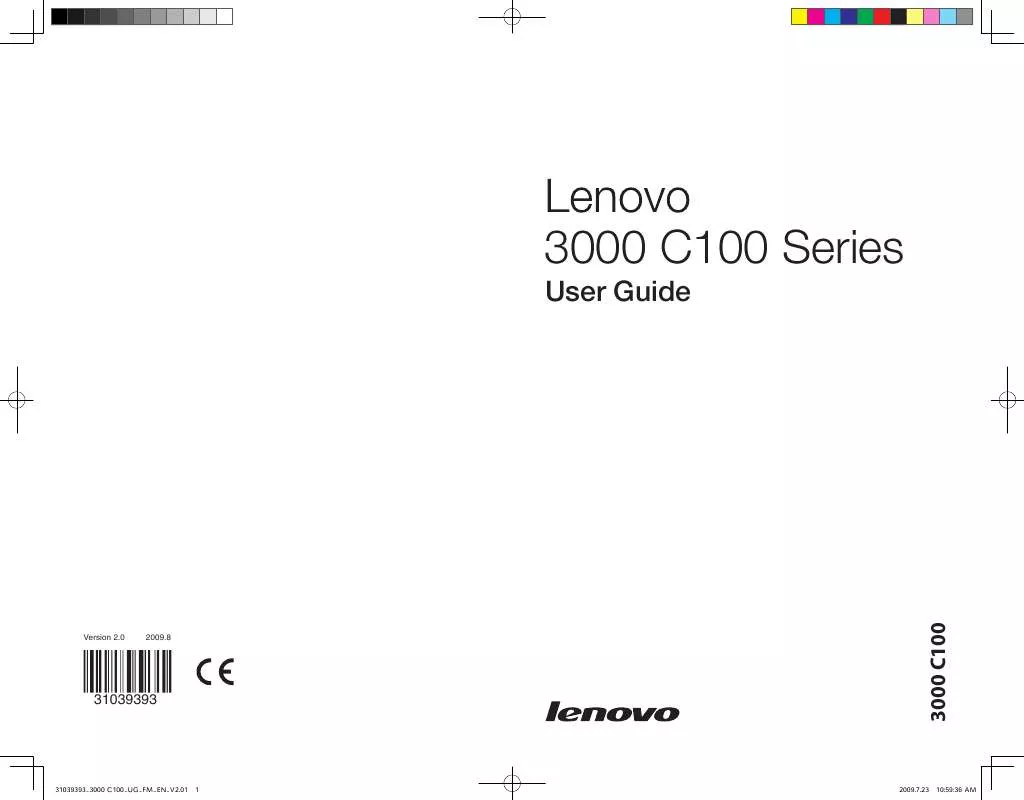 Mode d'emploi LENOVO 3000 C100