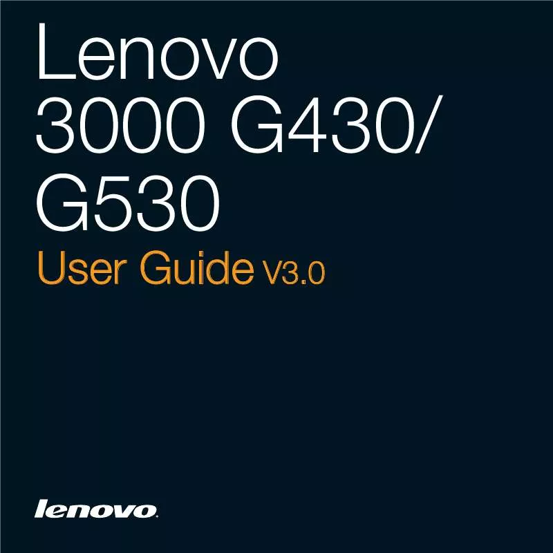 Mode d'emploi LENOVO 3000 G430