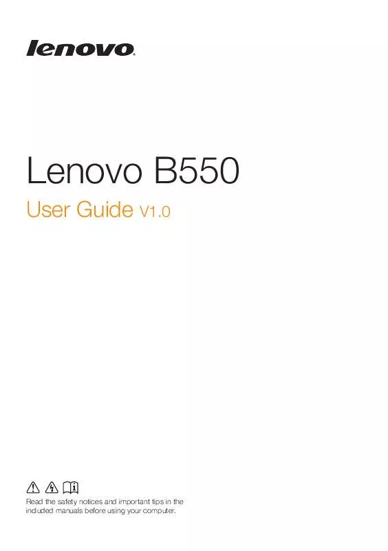Mode d'emploi LENOVO B550