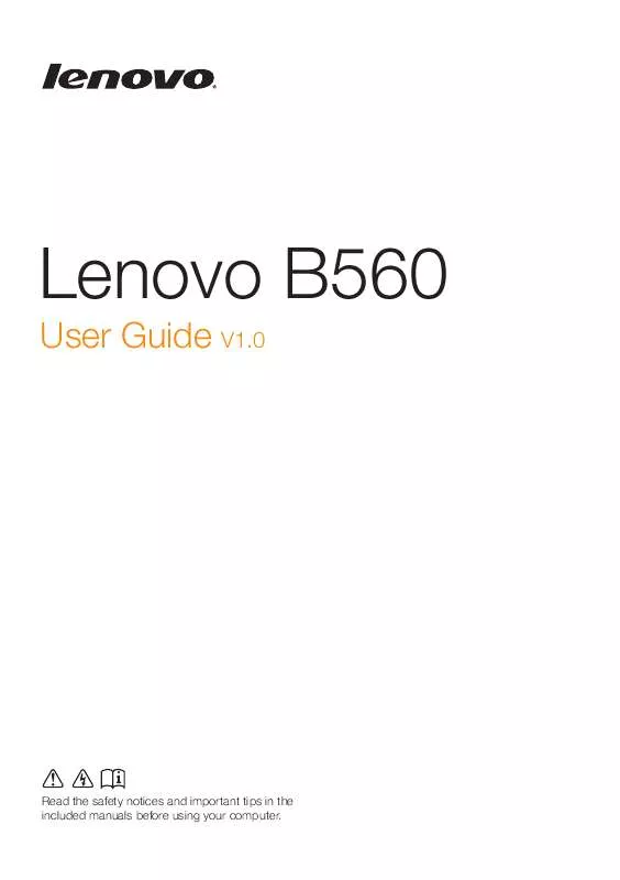 Mode d'emploi LENOVO B560