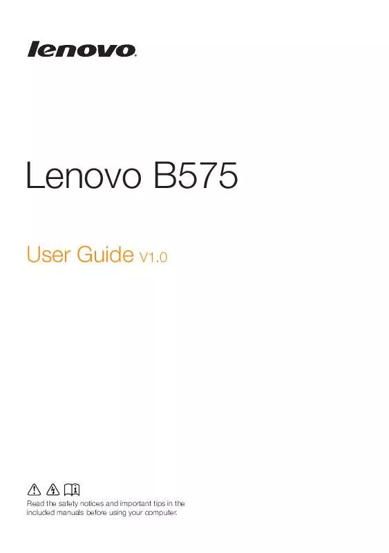 Mode d'emploi LENOVO B575