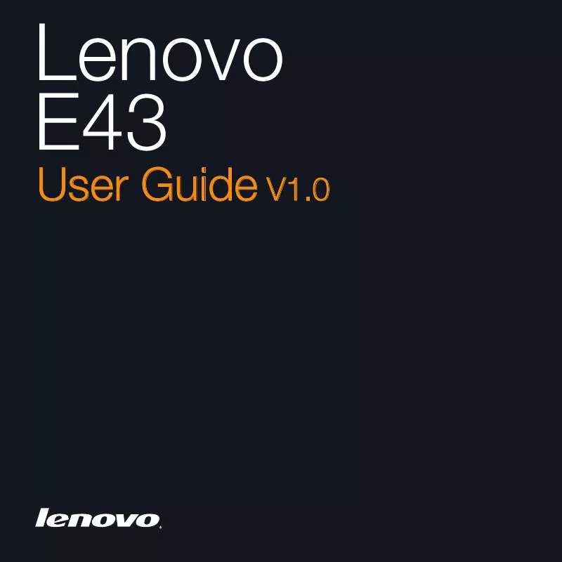 Mode d'emploi LENOVO E43