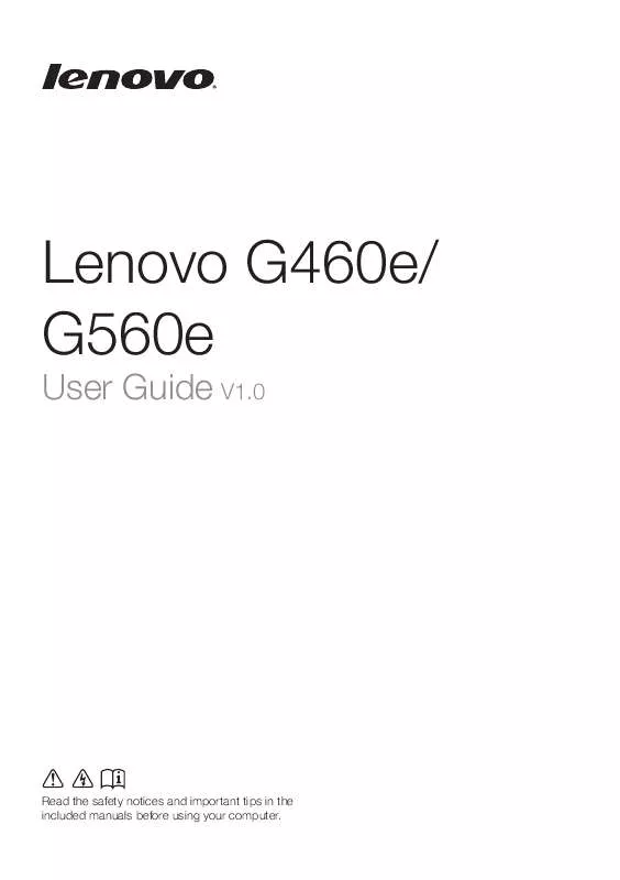 Mode d'emploi LENOVO G560E