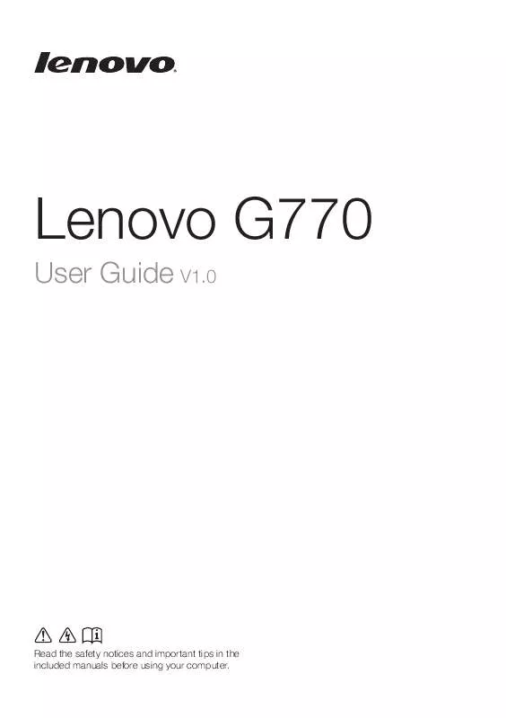 Mode d'emploi LENOVO G770
