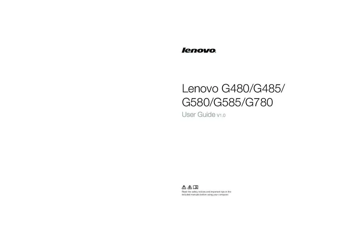 Mode d'emploi LENOVO G780 M84CAFR