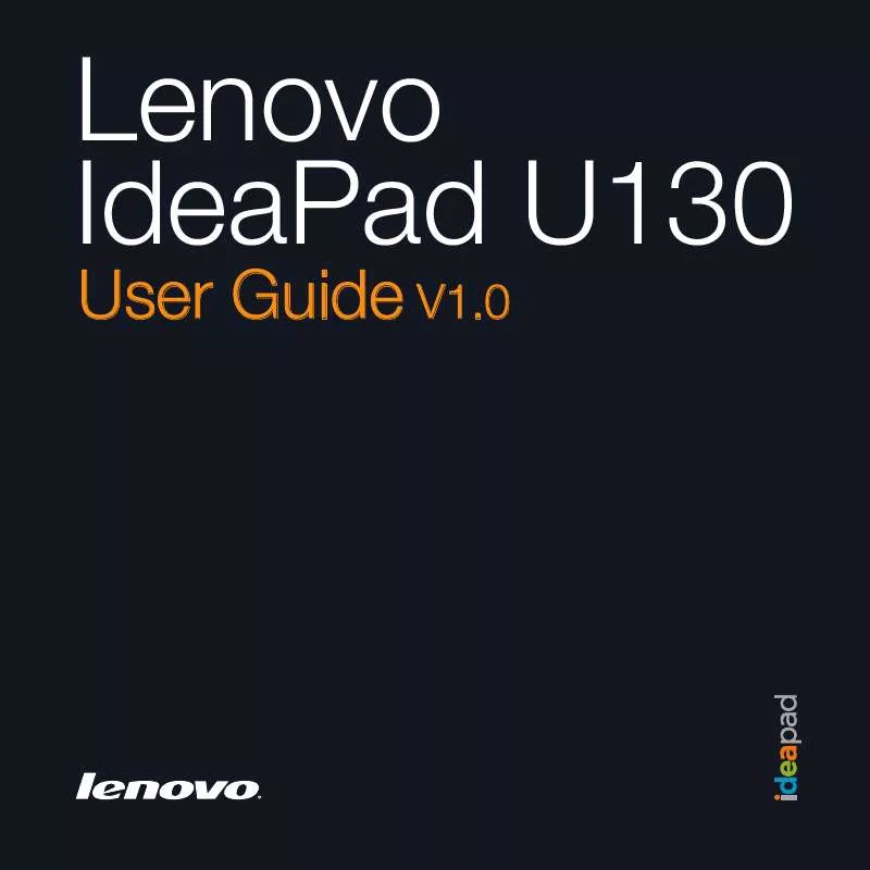 Mode d'emploi LENOVO IDEAPAD U130