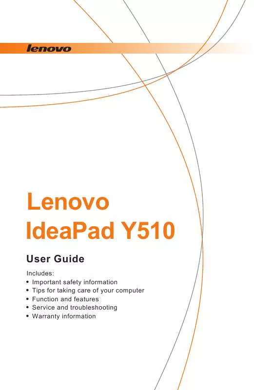 Mode d'emploi LENOVO IDEAPAD Y510