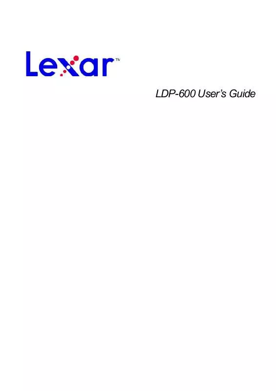 Mode d'emploi LEXAR LDP-600