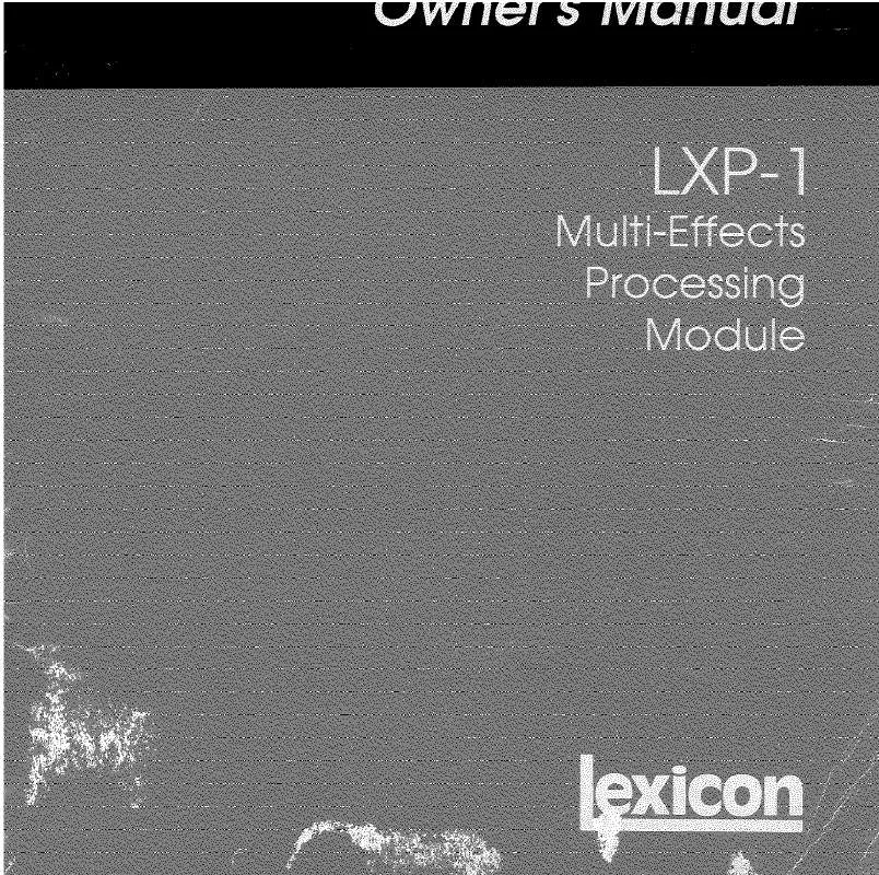 Mode d'emploi LEXICON LXP-1