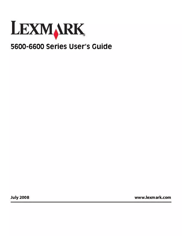 Mode d'emploi LEXMARK 6600