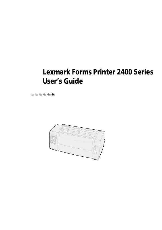 Mode d'emploi LEXMARK FORMS PRINTER 2481
