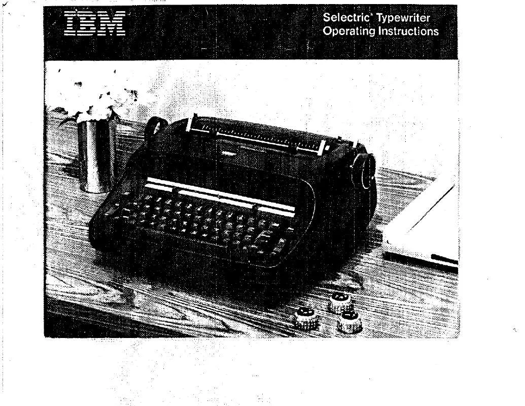Mode d'emploi LEXMARK IBM SELECTRIC S