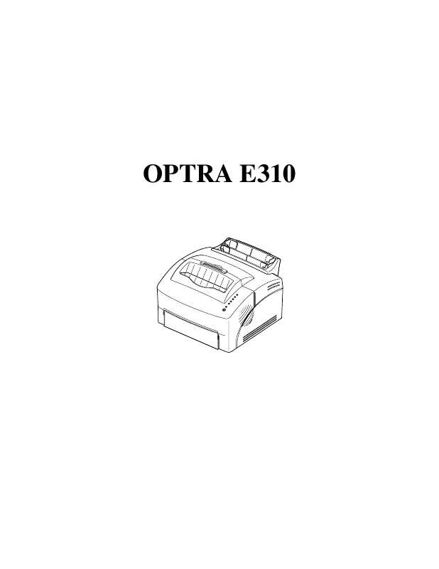 Mode d'emploi LEXMARK OPTRA E310