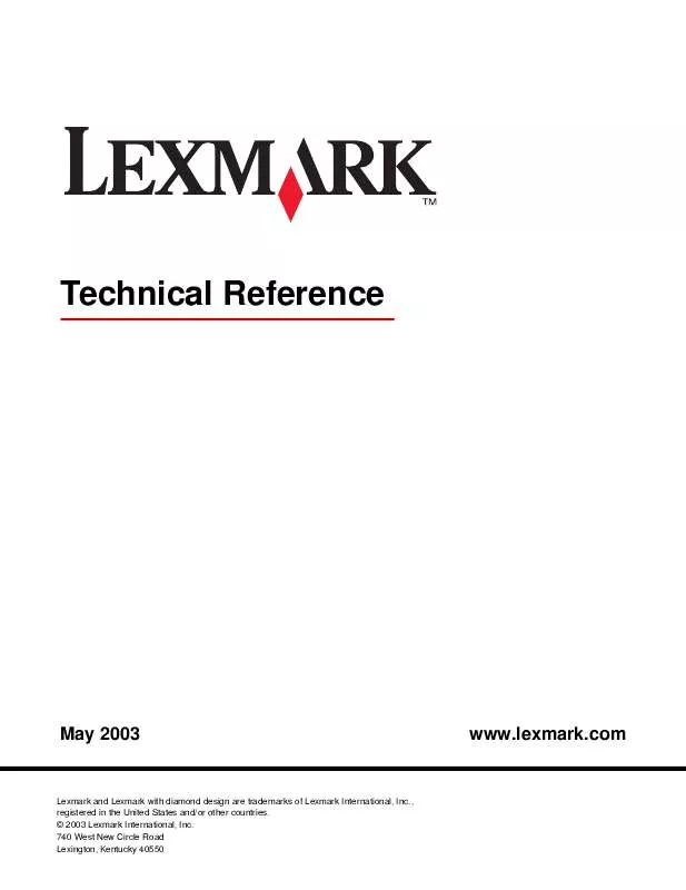 Mode d'emploi LEXMARK T630 VE
