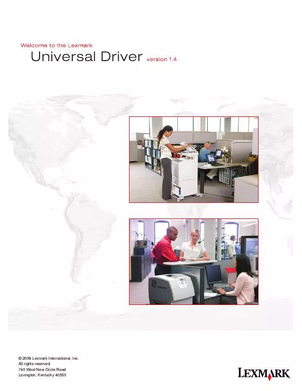 Mode d'emploi LEXMARK UNIVERSAL DRIVER 1.4