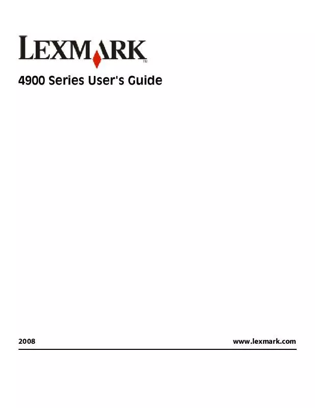 Mode d'emploi LEXMARK X4950