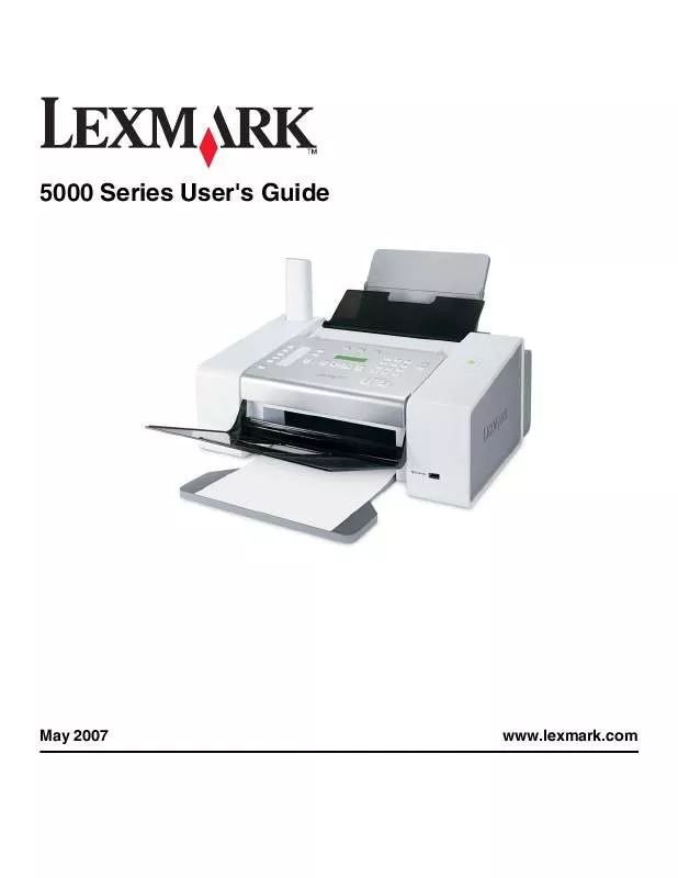 Mode d'emploi LEXMARK X5075