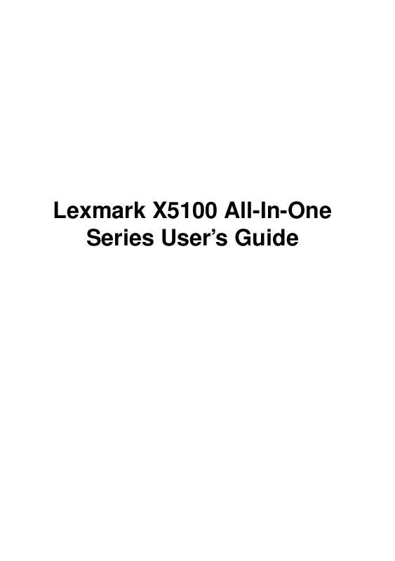 Mode d'emploi LEXMARK X5100