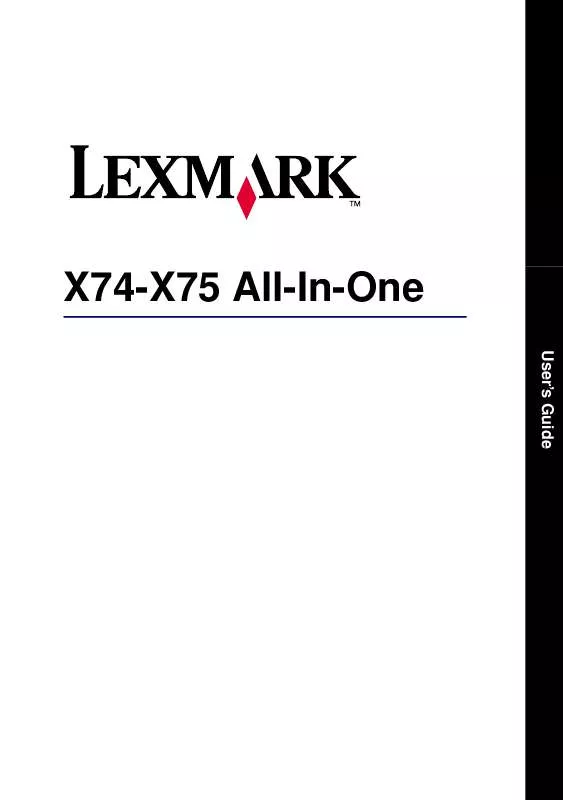 Mode d'emploi LEXMARK X74