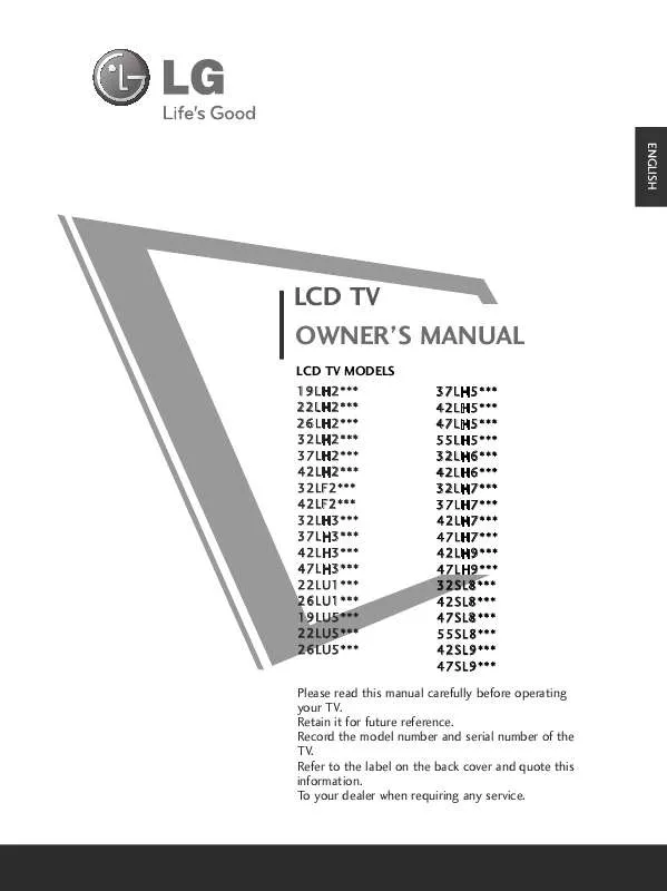Mode d'emploi LG 19LU50R