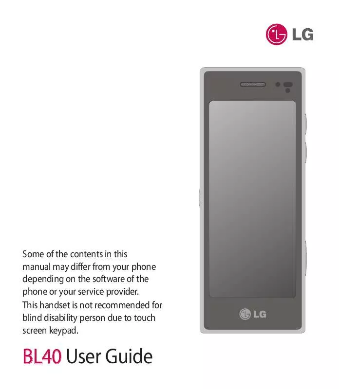 Mode d'emploi LG BL40